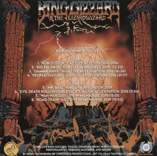 King Gizzard And The Lizard Wizard Nonagon Infinity Live - Tyumi Steel Holographic vinyl LP album (LP record) US KZSLPNO881892