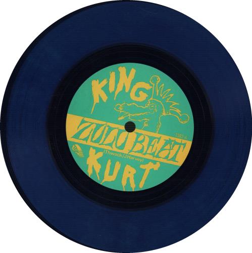 King Kurt Zulu Beat - Blue Vinyl 7" vinyl single (7 inch record / 45) UK K-K07ZU666644