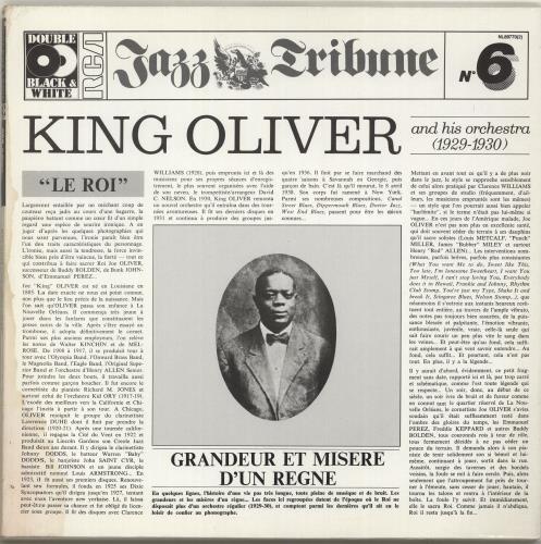 King Oliver Jazz Tribune No.6: King Oliver And His Orchestra (1929-1930) 2-LP vinyl record set (Double LP Album) UK KIV2LJA690003