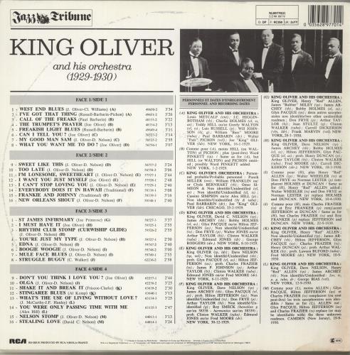 King Oliver Jazz Tribune No.6: King Oliver And His Orchestra (1929-1930) 2-LP vinyl record set (Double LP Album) UK KIV2LJA690003