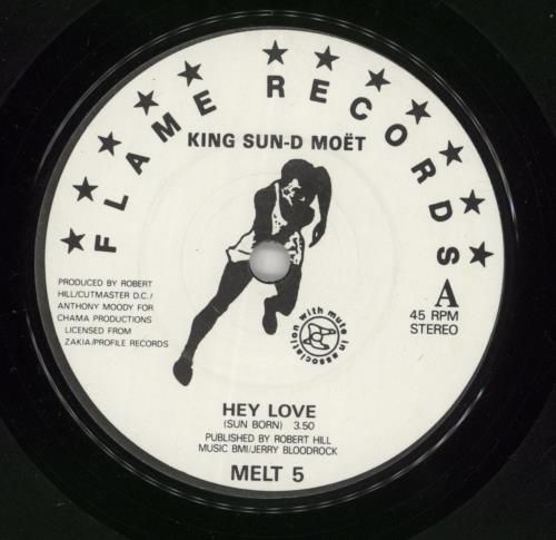 King Sun Hey Love 7" vinyl single (7 inch record / 45) UK 9MR07HE865169