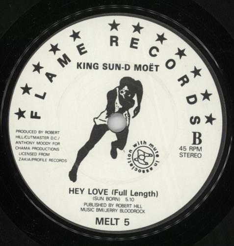 King Sun Hey Love 7" vinyl single (7 inch record / 45) UK 9MR07HE865169