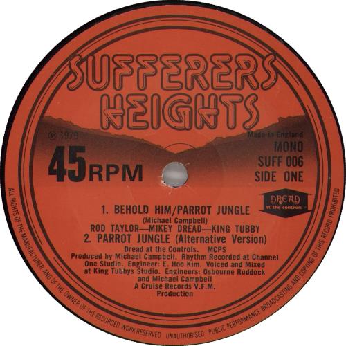 King Tubby Behold Him / Parrot Jungle / His Imperial Majesty 12" vinyl single (12 inch record / Maxi-single) UK K/T12BE709710