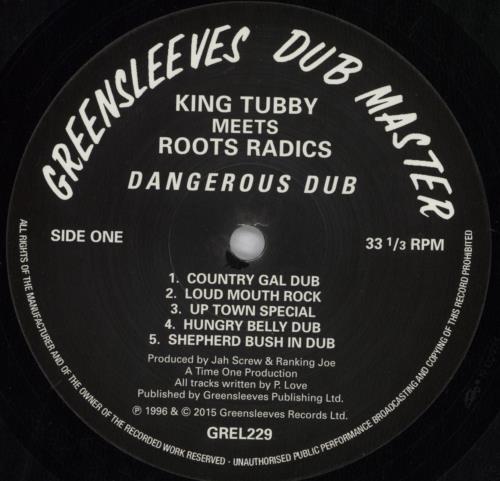 King Tubby Meets Roots Radics � Dangerous Dub (The Original Dub Classic) vinyl LP album (LP record) UK K/TLPME820539