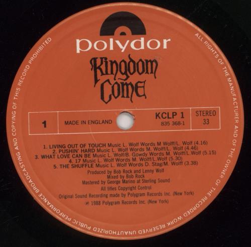 Kingdom Come (80s) Kingdom Come vinyl LP album (LP record) UK KCOLPKI277503
