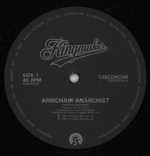 Kingmaker Armchair Anarchist 12" vinyl single (12 inch record / Maxi-single) UK KGM12AR526251