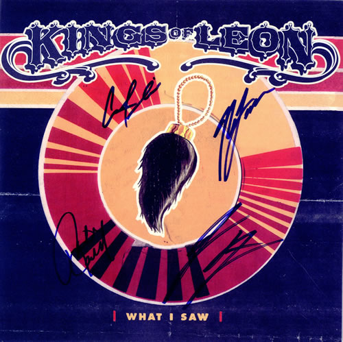 Kings Of Leon What I Saw - Autographed 10" vinyl single (10 inch record) UK KOL10WH477695
