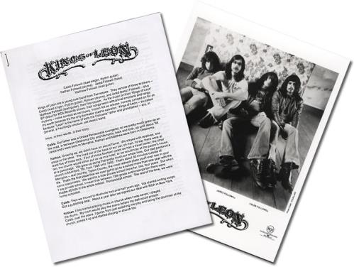 Kings Of Leon Youth and Young Manhood media press pack US KOLPPYO388734