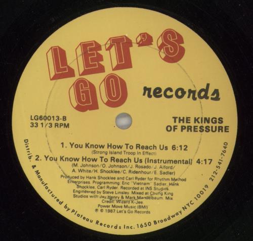 Kings Of Pressure Give Me The Mike (Is This The End) / You Know How To Reach Us 12" vinyl single (12 inch record / Maxi-single) US 0IN12GI868998