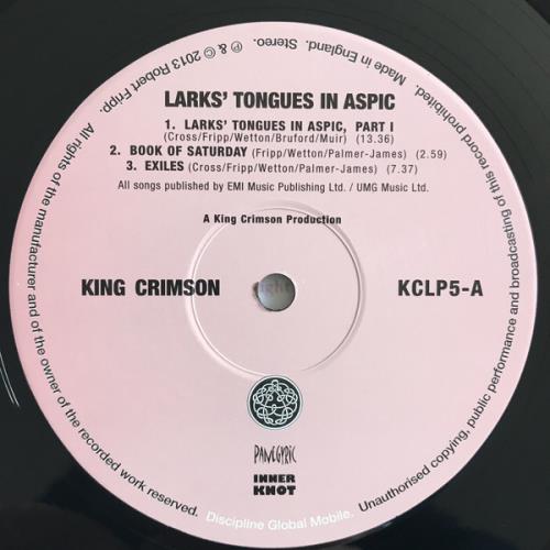 King crimson larks tongues in aspic 200 gram super heavyweight vinyl