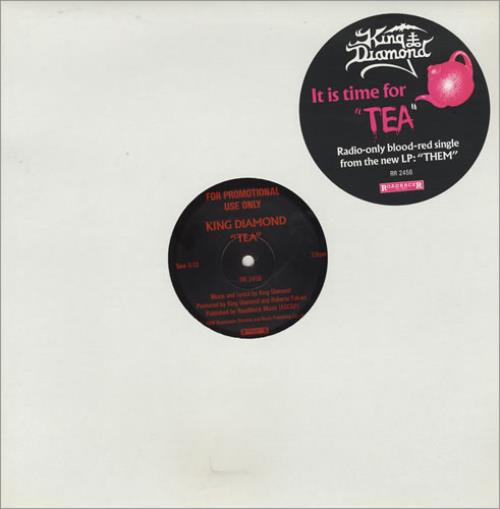 King Diamond Tea Red vinyl UK Promo 12" vinyl single (12 inch record / Maxisingle) (432527)