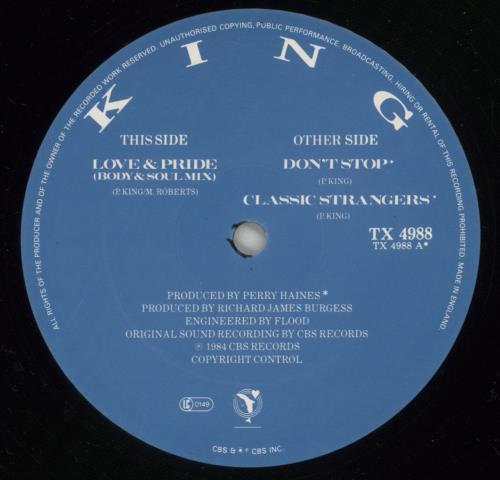 King Love & Pride - Body & Soul Mix 12" vinyl single (12 inch record / Maxi-single) UK K-G12LO97915