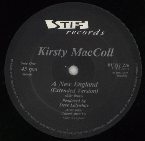 Kirsty MacColl A New England - Bombsite Sleeve 12" vinyl single (12 inch record / Maxi-single) UK KIR12AN36964