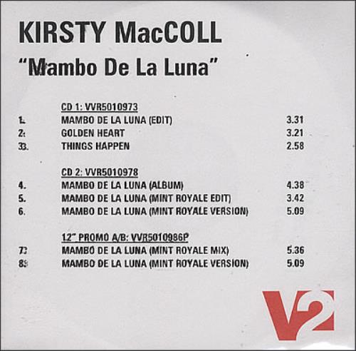 Kirsty MacColl Mambo De La Luna - 8-tracks CD-R acetate UK KIRCRMA146707