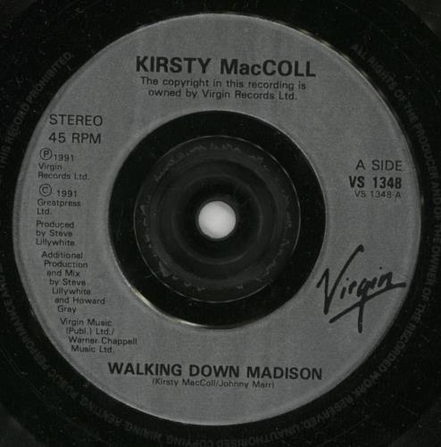 Kirsty MacColl Walking Down Madison 7" vinyl single (7 inch record / 45) UK KIR07WA103114