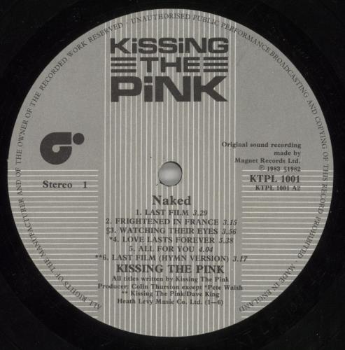 Kissing The Pink Naked vinyl LP album (LP record) UK KTPLPNA109331