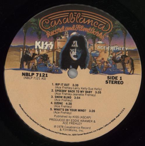 Kiss Ace Frehley - VG vinyl LP album (LP record) US KISLPAC878106