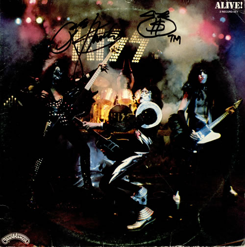 Kiss Alive! - Autographed 2-LP vinyl record set (Double LP Album) UK KIS2LAL466221