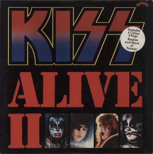 Kiss Alive II + Booklet & Tattoos - Hype Stickered - Purple 2-LP vinyl record set (Double LP Album) UK KIS2LAL872144