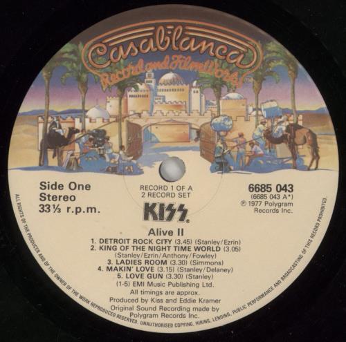 Kiss Alive II - EX 2-LP vinyl record set (Double LP Album) UK KIS2LAL868926