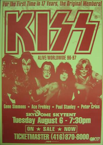 Kiss Alive/Worldwide 96-97 poster Canadian KISPOAL194620