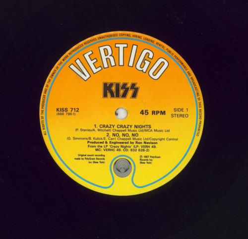 Kiss Crazy Crazy Nights 12" vinyl single (12 inch record / Maxi-single) UK KIS12CR14426