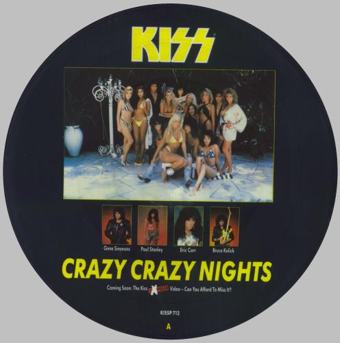Kiss Crazy Crazy Nights 12" vinyl picture disc (12 inch picture record) UK KIS2PCR821949