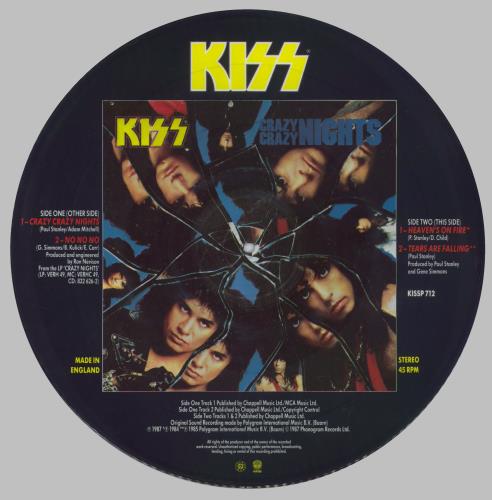 Kiss Crazy Crazy Nights 12" vinyl picture disc (12 inch picture record) UK KIS2PCR821949
