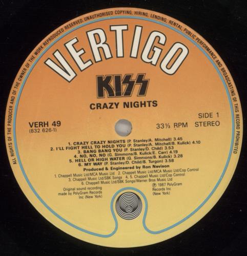 Kiss Crazy Nights vinyl LP album (LP record) UK KISLPCR653838