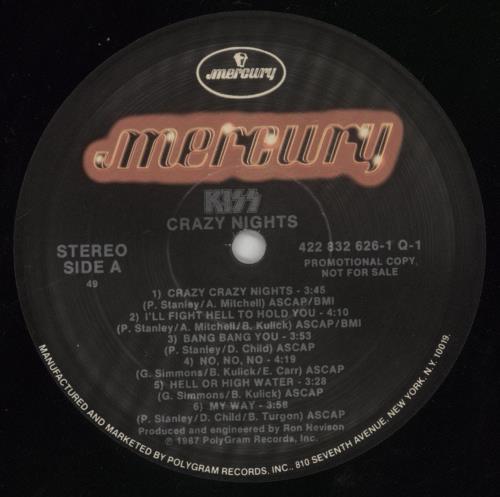 Kiss Crazy Nights vinyl LP album (LP record) US KISLPCR00922