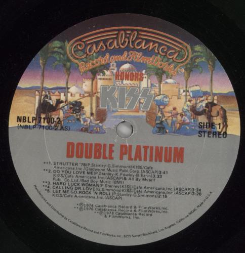 Kiss Double Platinum + Award & Merchandise Insert - EX 2-LP vinyl record set (Double LP Album) US KIS2LDO860554