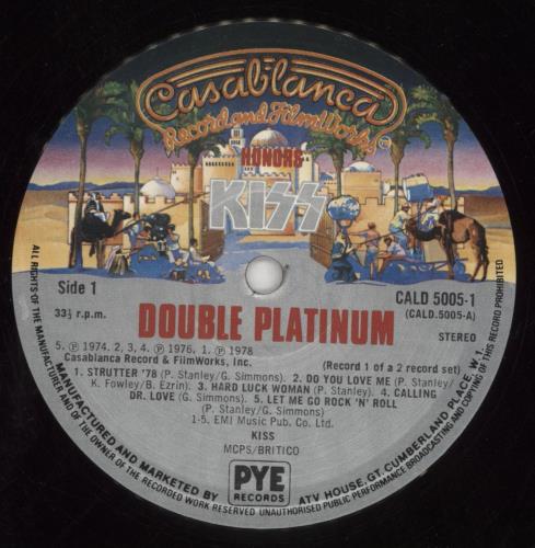 Kiss Double Platinum 2-LP vinyl record set (Double LP Album) UK KIS2LDO422842
