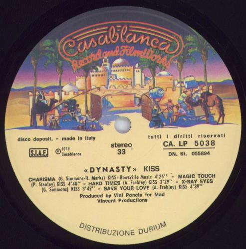 Kiss Dynasty - EX vinyl LP album (LP record) Italian KISLPDY829792