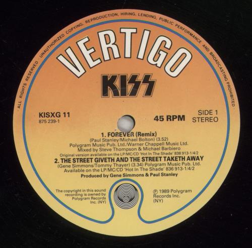 Kiss Forever 12" vinyl single (12 inch record / Maxi-single) UK KIS12FO00906