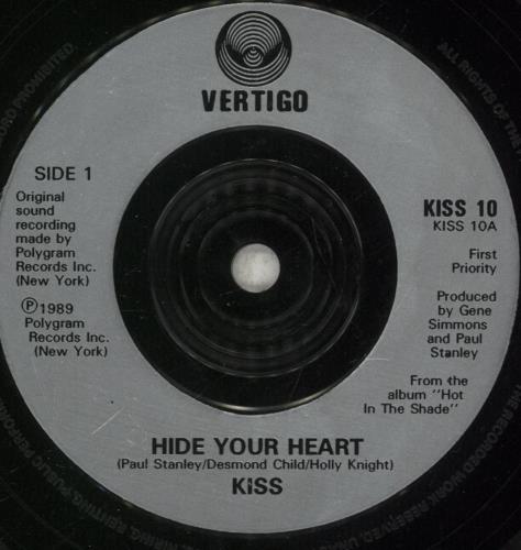 Kiss Hide Your Heart 7" vinyl single (7 inch record / 45) UK KIS07HI35616
