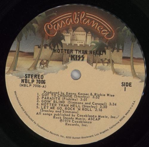 Kiss Hotter Than Hell vinyl LP album (LP record) US KISLPHO14402