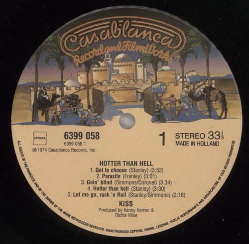 Kiss Hotter Than Hell vinyl LP album (LP record) Dutch KISLPHO606991