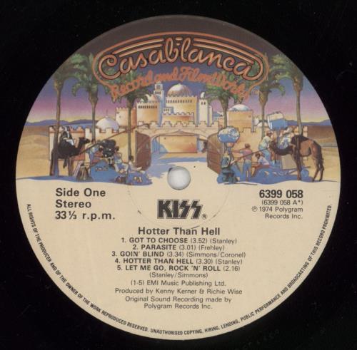 Kiss Hotter Than Hell vinyl LP album (LP record) UK KISLPHO865550