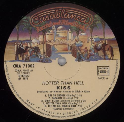 Kiss Hotter Than Hell vinyl LP album (LP record) French KISLPHO895605