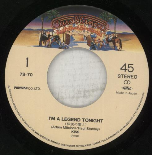 Kiss I'm A Legend Tonight 7" vinyl single (7 inch record / 45) Japanese KIS07IM01398