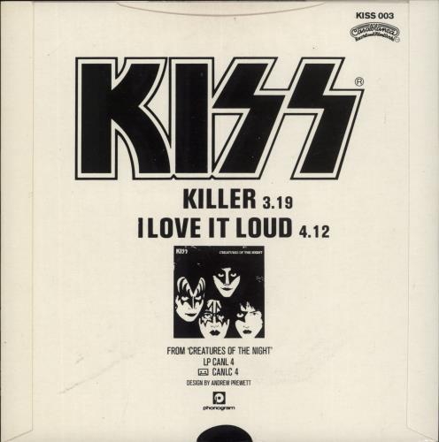 Kiss Killer - P/S 7" vinyl single (7 inch record / 45) UK KIS07KI865673