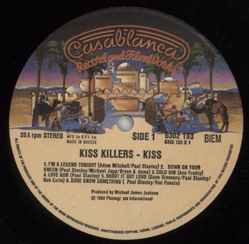 Kiss Killers vinyl LP album (LP record) Greek KISLPKI872159