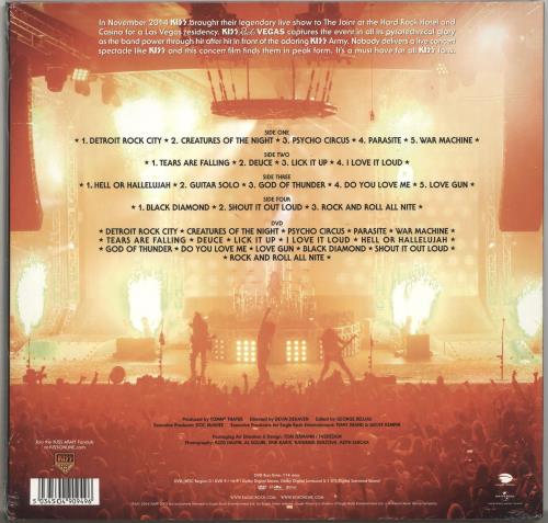 Kiss Kiss Rocks Vegas + Bonus DVD - Sealed 2-LP vinyl record set (Double LP Album) UK KIS2LKI692717