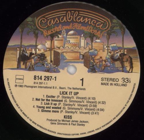 Kiss Lick It Up - Dutch Pressed vinyl LP album (LP record) UK KISLPLI829067