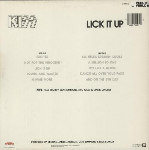 Kiss Lick It Up vinyl LP album (LP record) UK KISLPLI14358