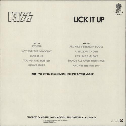 Kiss Lick It Up vinyl LP album (LP record) UK KISLPLI865529
