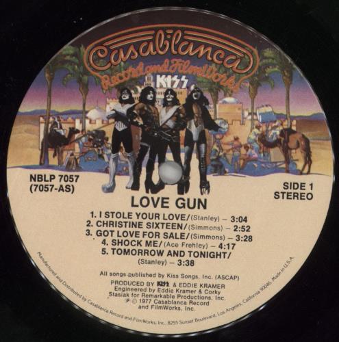 Kiss Love Gun + Gun - EX vinyl LP album (LP record) US KISLPLO253291