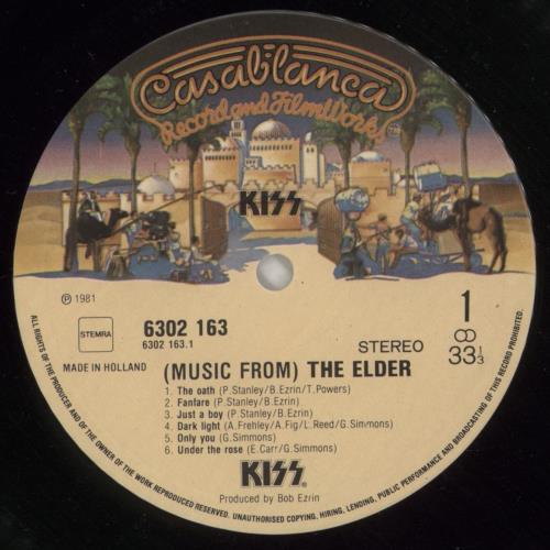 Kiss Music From The Elder vinyl LP album (LP record) Dutch KISLPMU880432