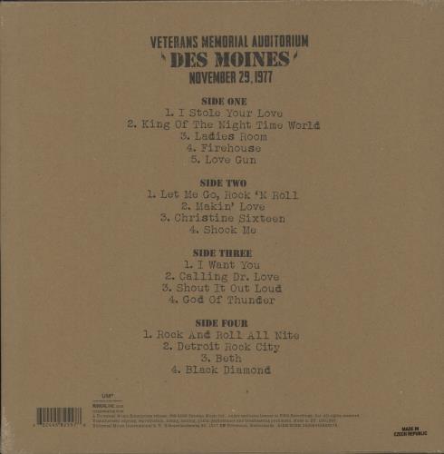 Kiss Off The Soundboard:  Live in Des Moines November 29 1977 - 180 Gram Vinyl - Sealed 2-LP vinyl record set (Double LP Album) US KIS2LOF872128