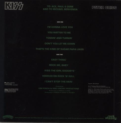 Kiss Peter Criss + poster + inserts vinyl LP album (LP record) US KISLPPE865557